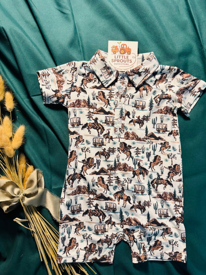 Dusty Ridge Bamboo Romper | Boys