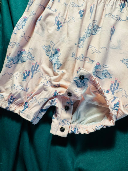 Rodeo Rose Bamboo Ruffle Romper | Girls