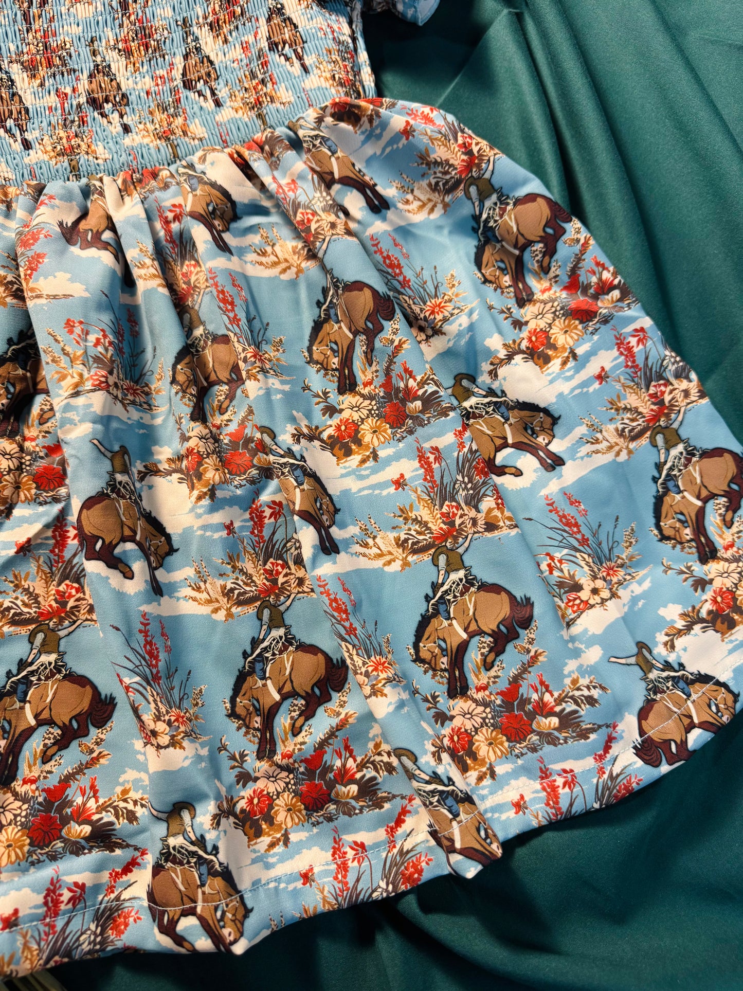 Bucking Bloom Flutter Sleeve Dress