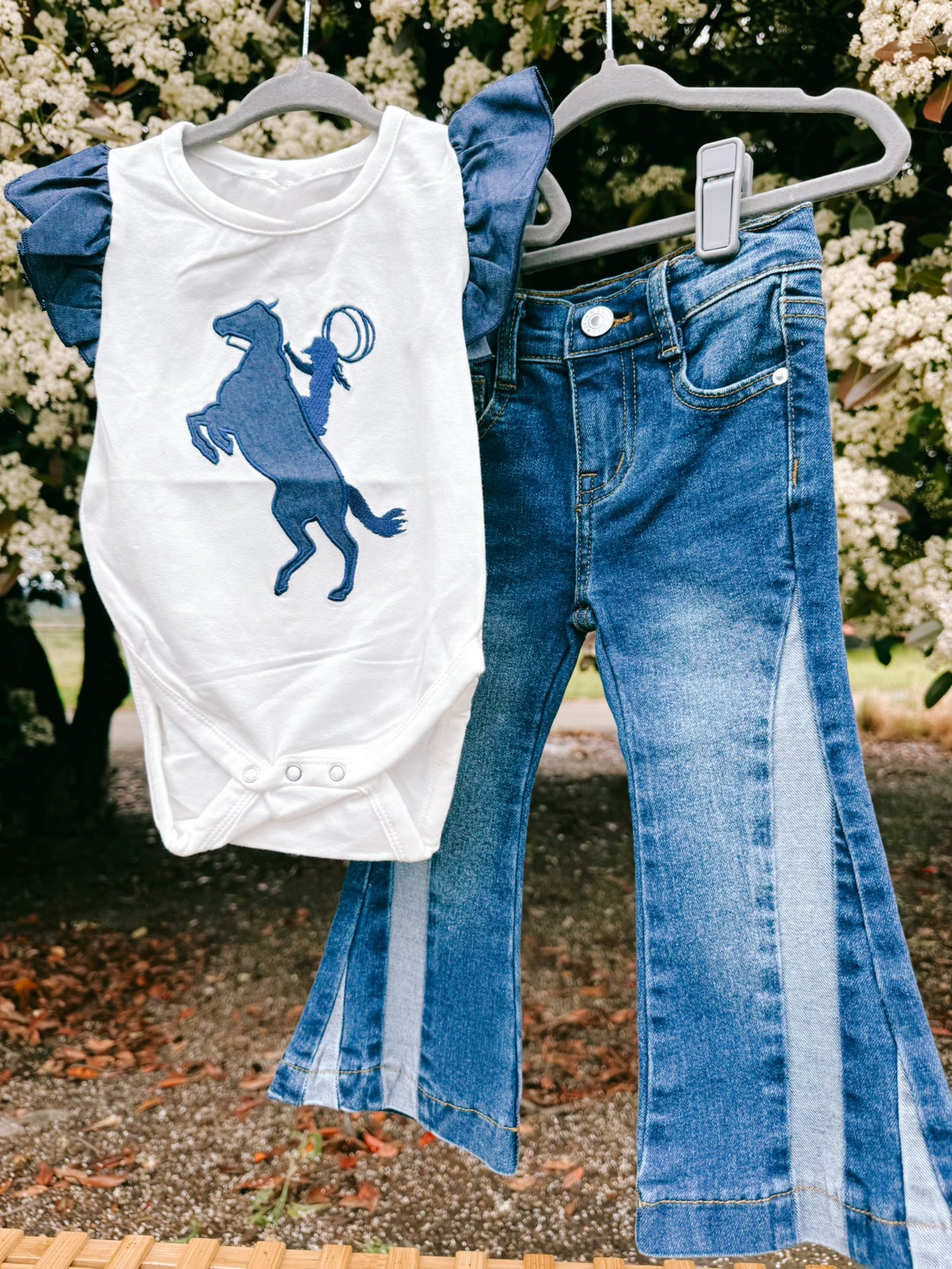 Wild Filly Ruffle Onesie
