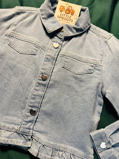 Ruffle Denim Jacket