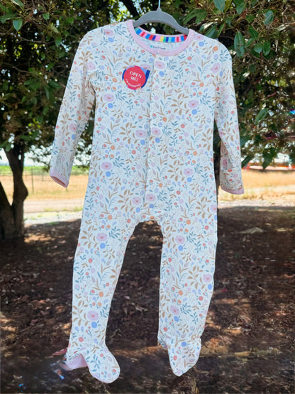 Oink Oink Pink Pig Modal Magnetic Footie | Girls