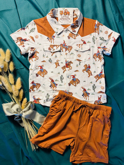 Buckaroo Western Shirt & Shorts Outfit | Boys