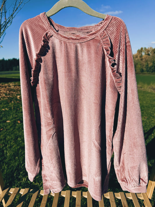 Mauve Velvet Top