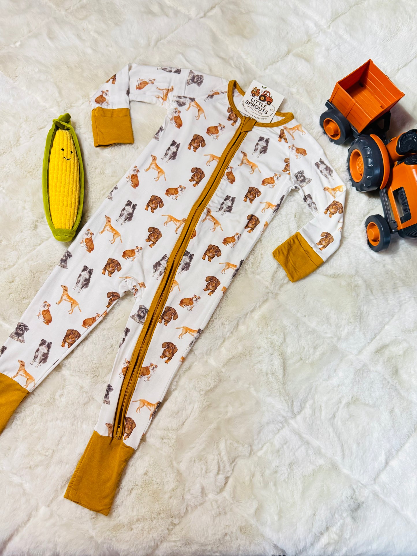Woof Dog Zipper Pajamas