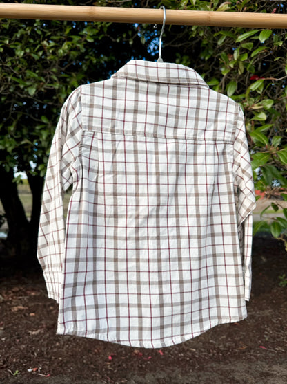 Poplin Plaid Shirt | Boys