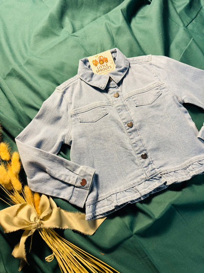 Ruffle Denim Jacket