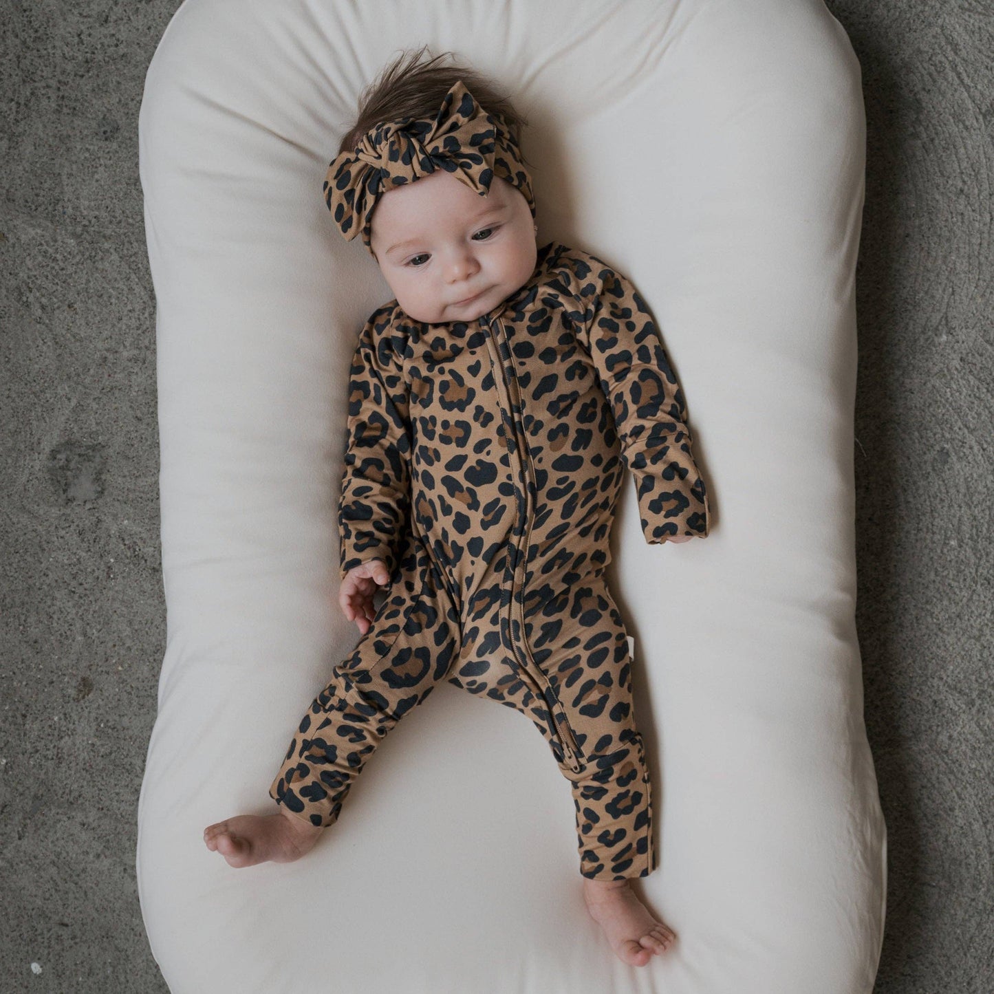 Wild Leopard Bamboo Zip Sleeper | Girls