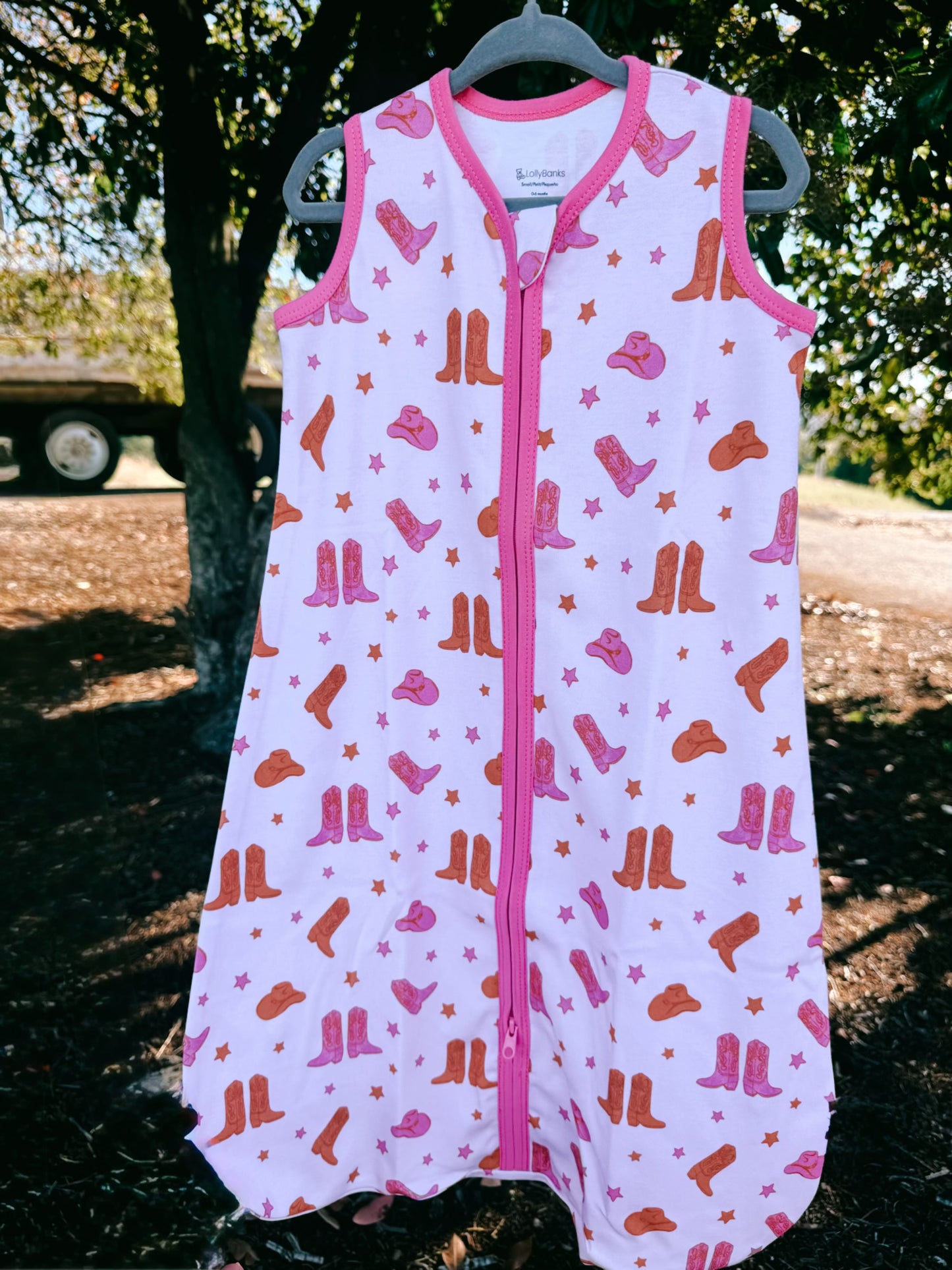 Pink Cowgirl Boot Sleep Sack | 0.5 TOG