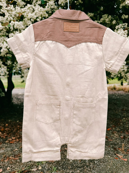 Ranchy Pearl Snap Coverall Romper