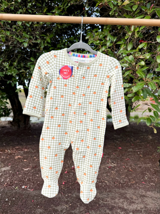 Magnetic Me Pumpkin Plaid Modal Footie