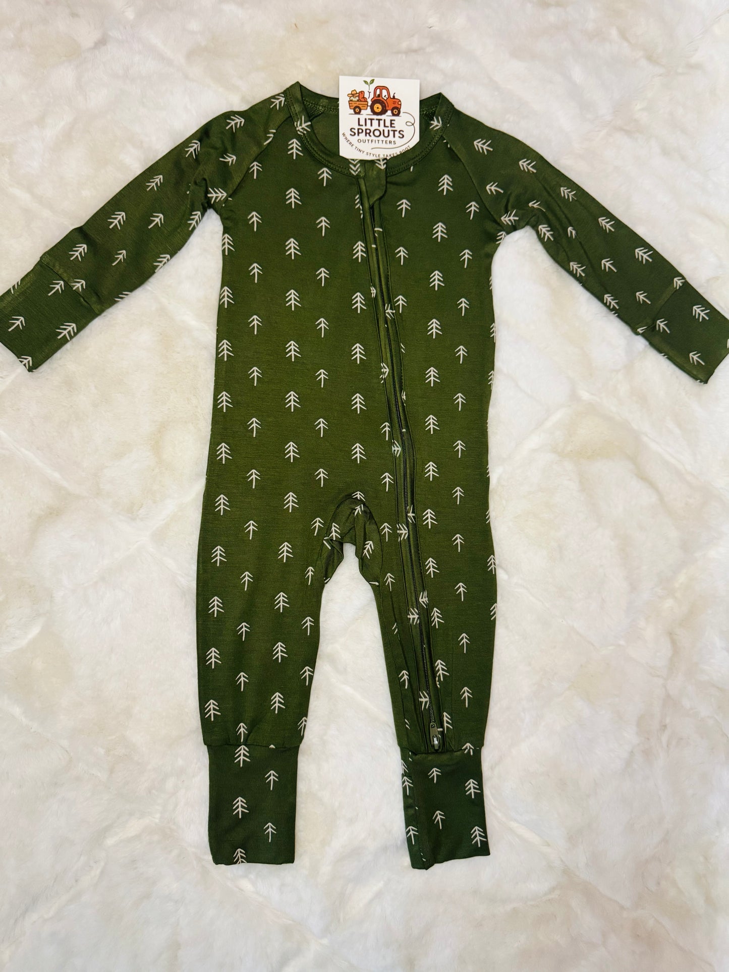 PNW Tree Zip Pajamas
