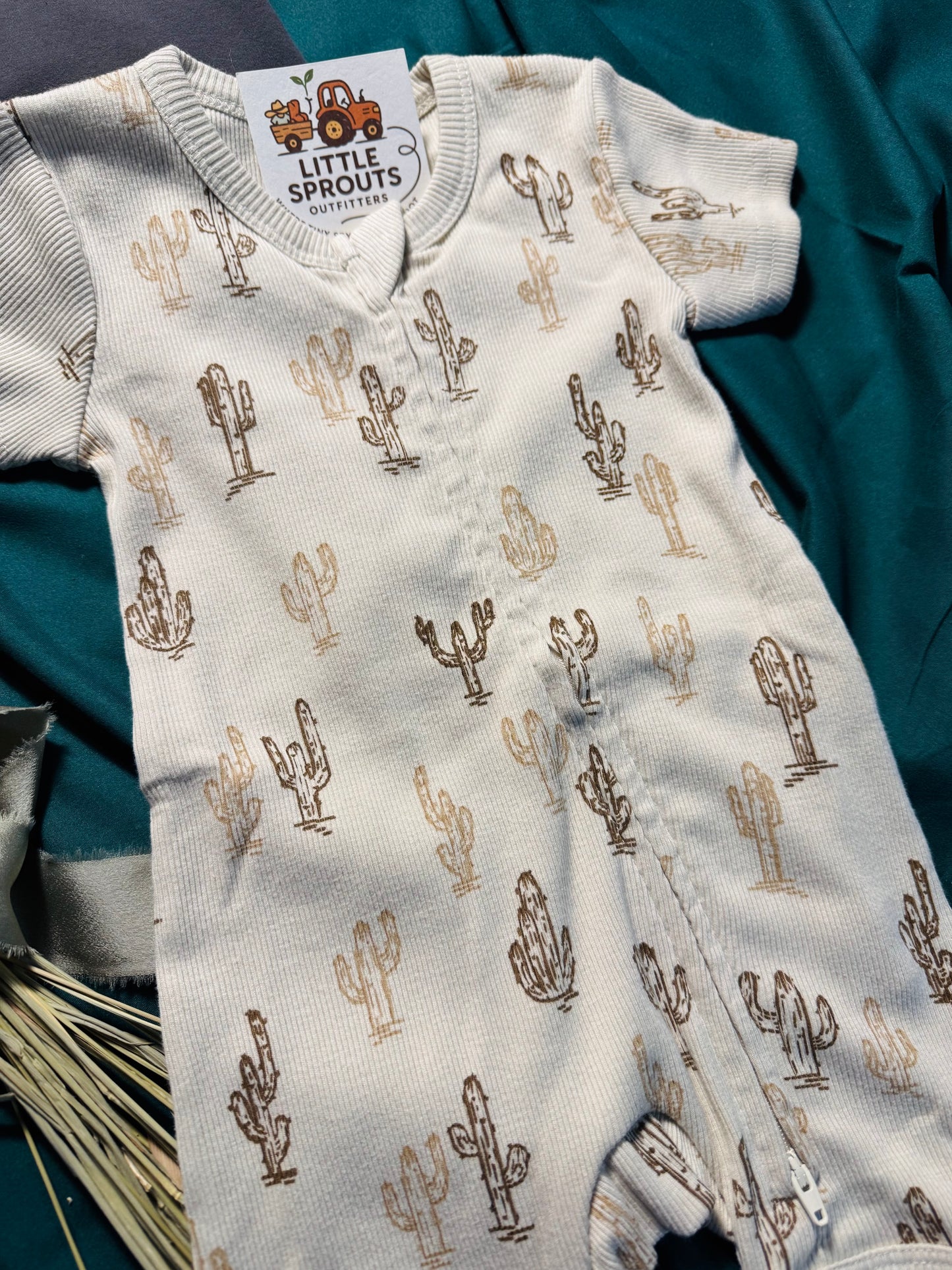 Cactus Short Zip Romper