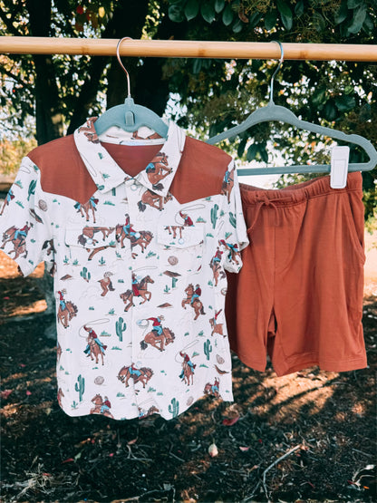 Buckaroo Western Shirt & Shorts Outfit | Boys