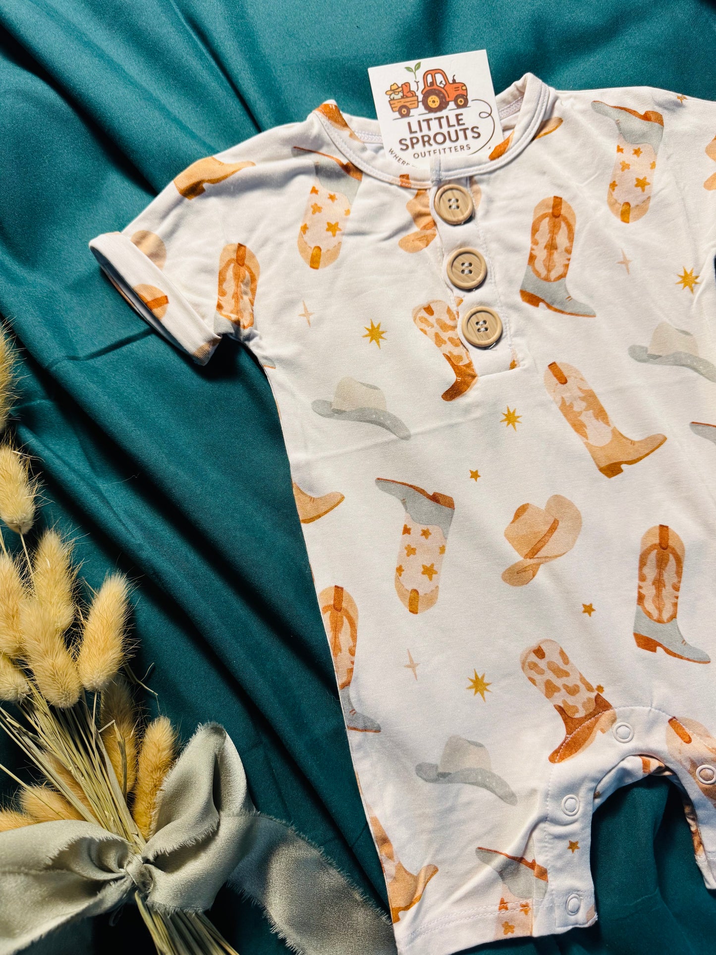 Boot Scootin Wrangle Romper | Boys