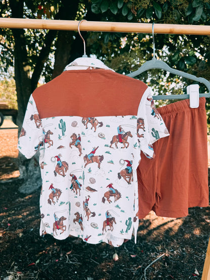 Buckaroo Western Shirt & Shorts Outfit | Boys