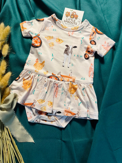 Pasture Pals Bamboo Tutu Bodysuit Dress