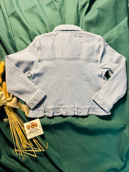 Ruffle Denim Jacket