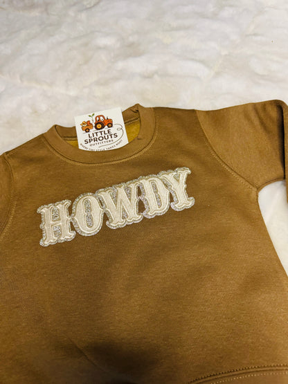 Howdy Sparkle Patch Sweatshirt