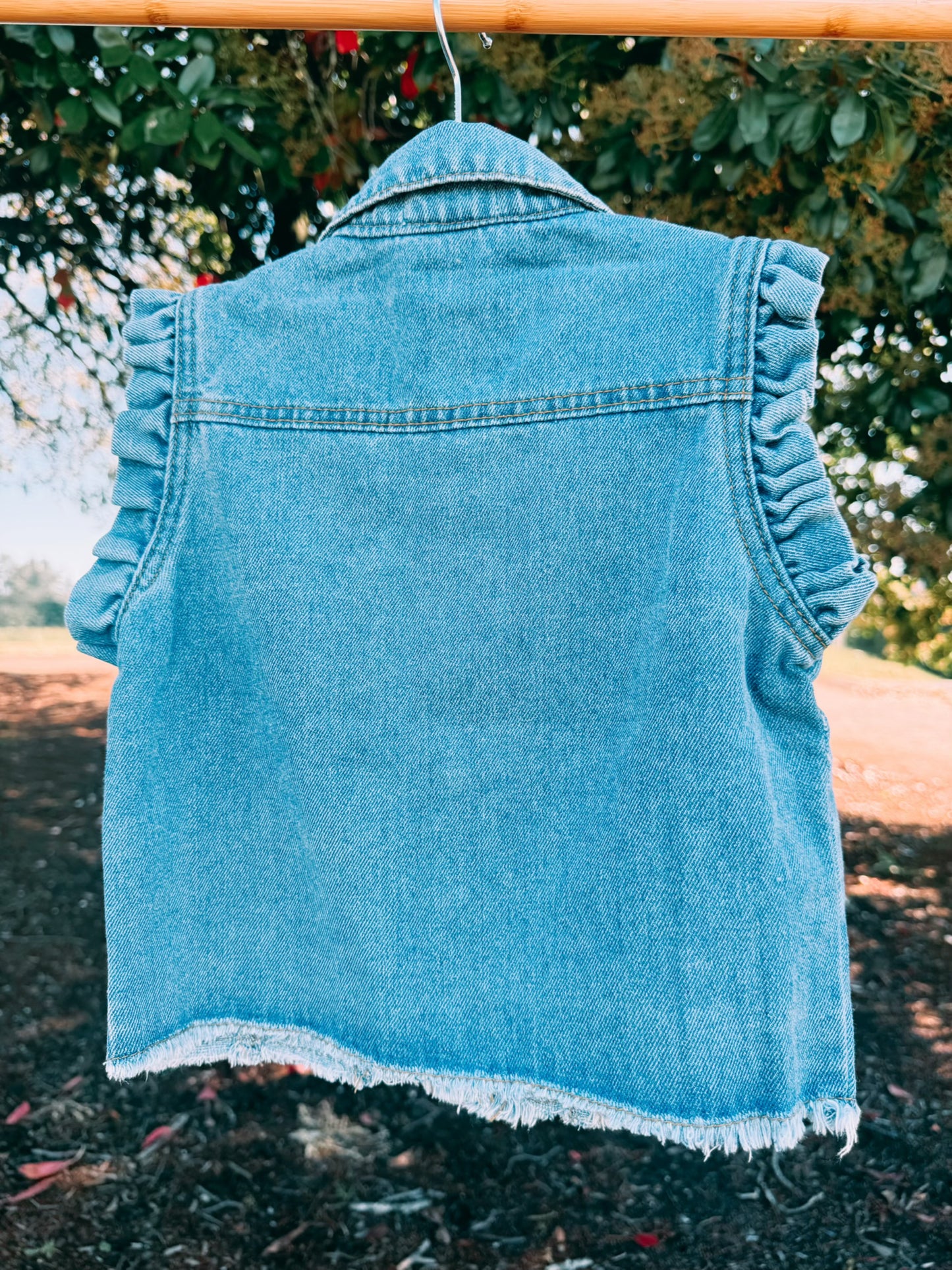 Stars & Stripes Denim Vest | Girls