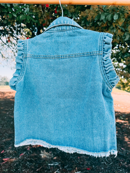 Stars & Stripes Denim Vest | Girls