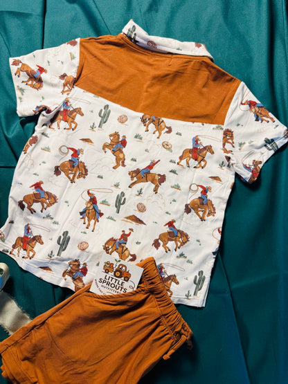 Buckaroo Western Shirt & Shorts Outfit | Boys