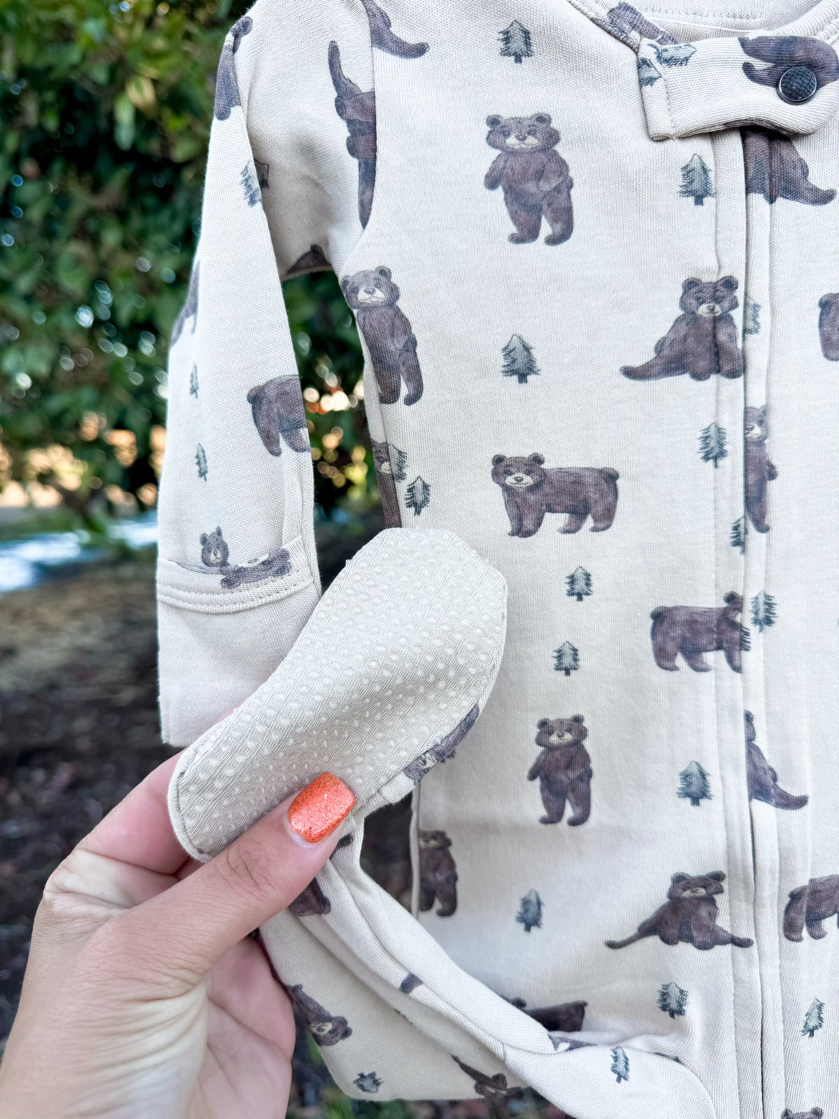Black Bear Organic Cotton Zip Pajamas
