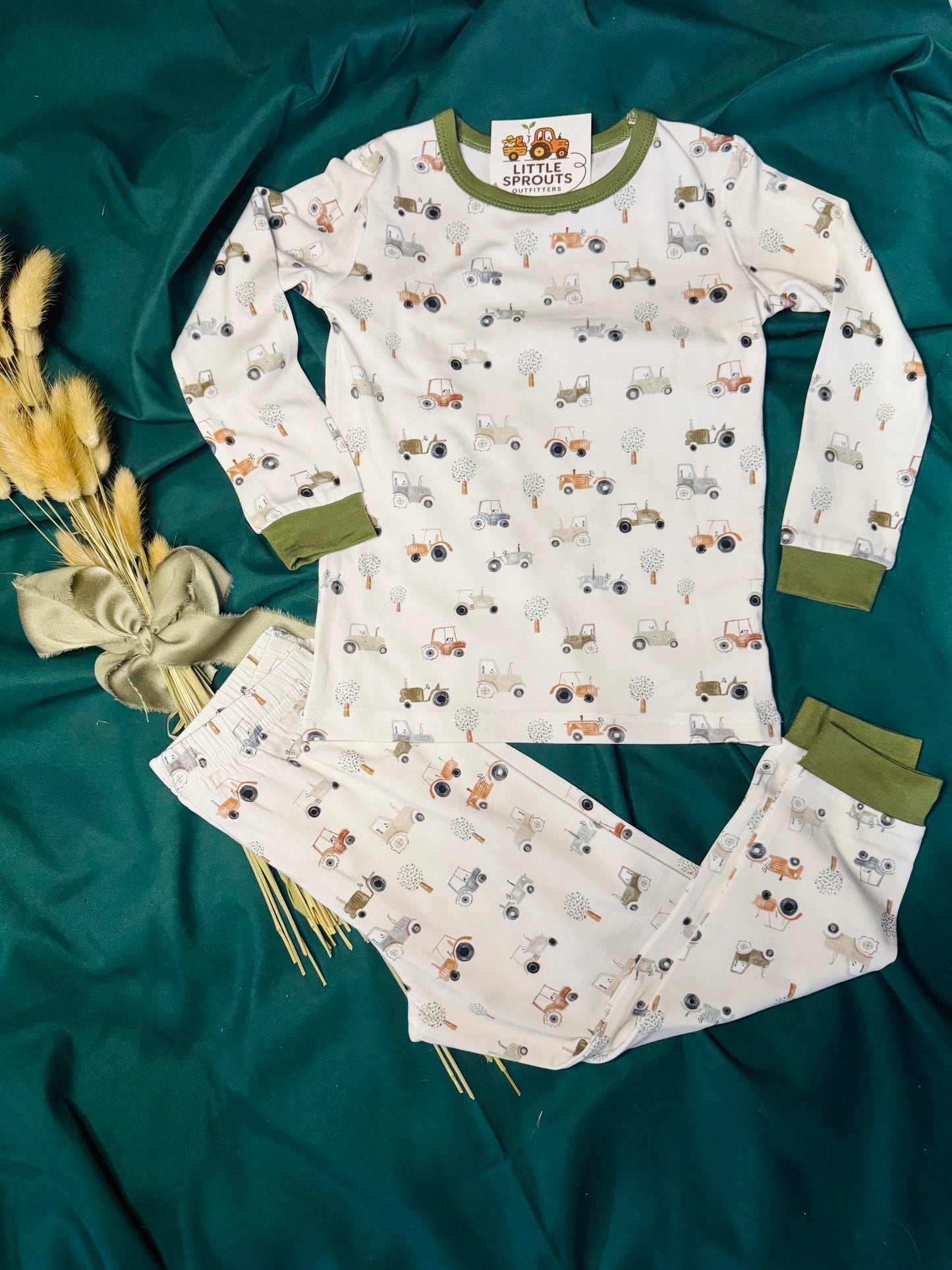 Sage Tractor 2pc Pajama