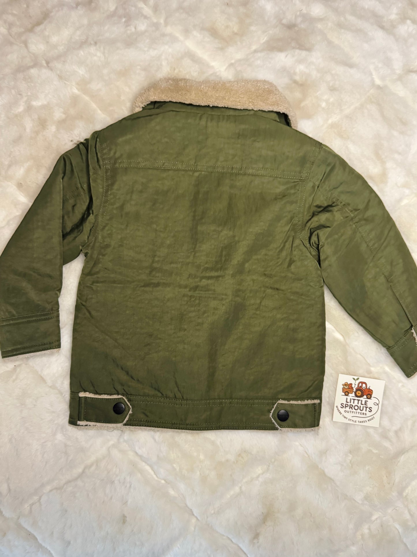 Olive + Sherpa Jacket