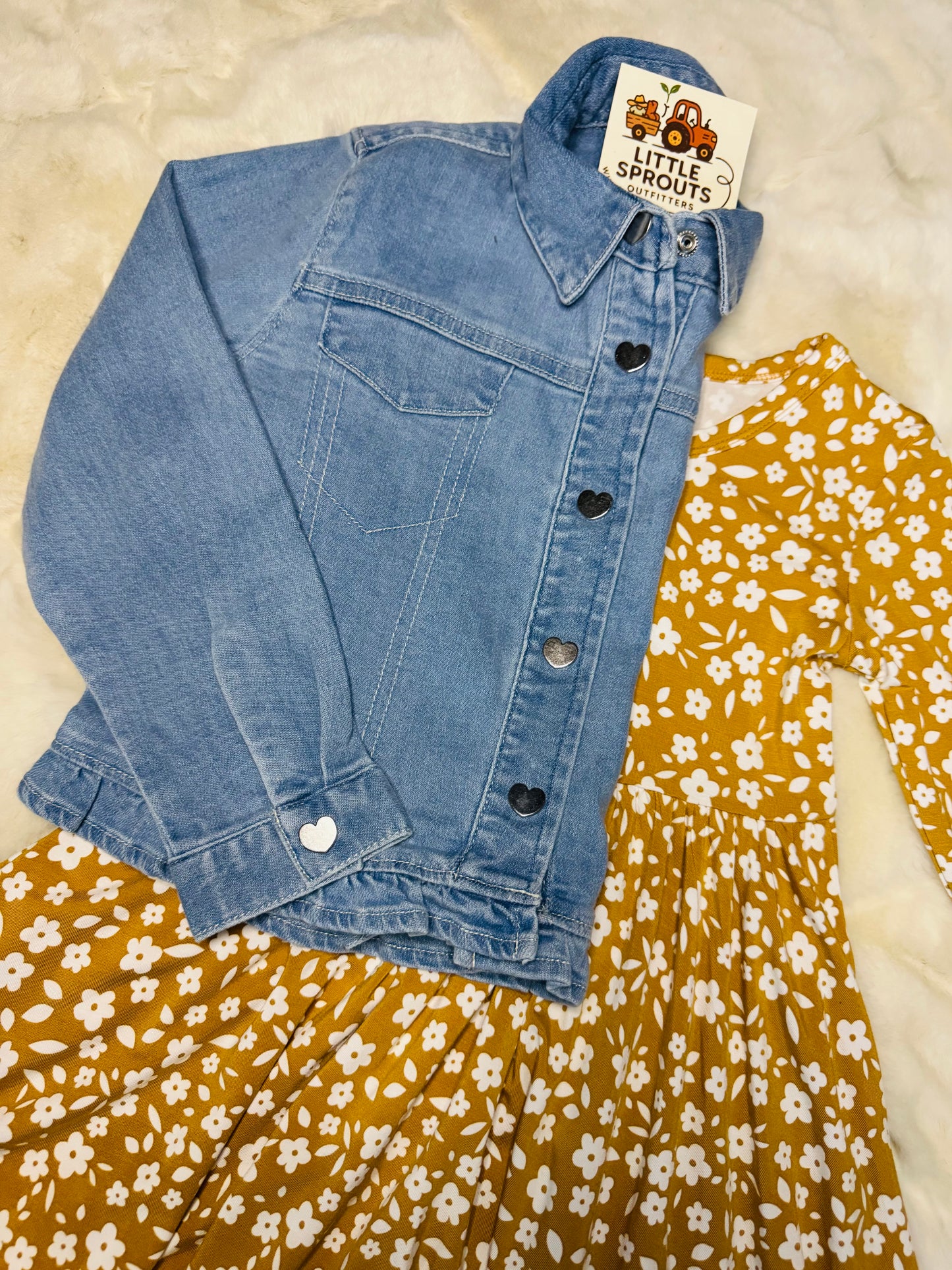 Ruffle Denim Jacket