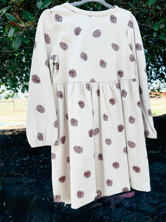 Pinecone Button-Down Dress | Girls