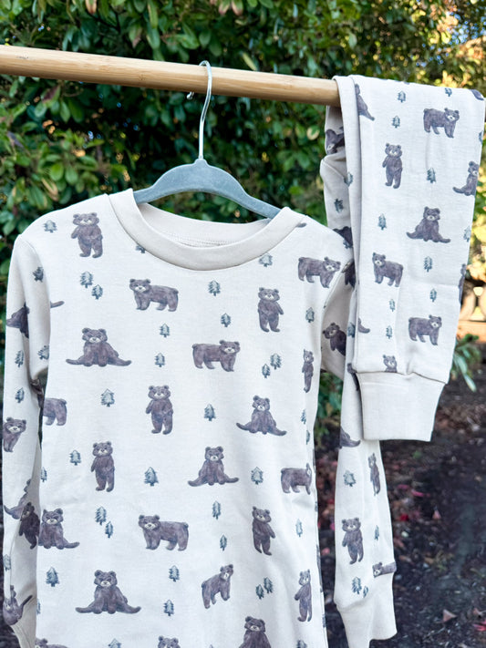 Black Bear Organic Cotton Pajama Set