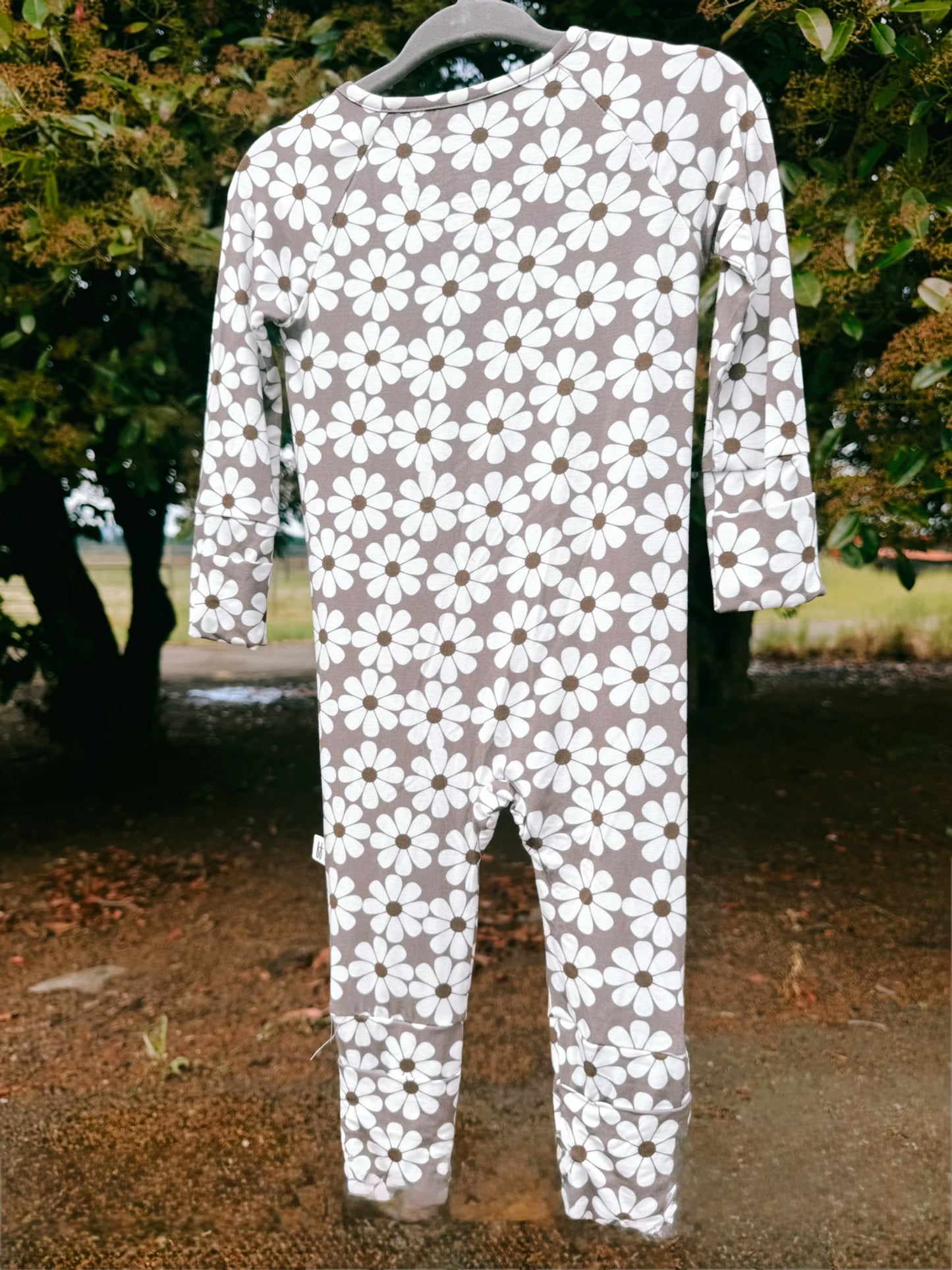 Retro Bloom Bamboo Zip Pajama | Girls
