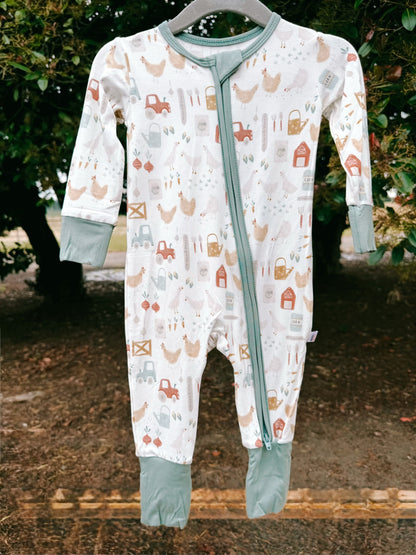 Sage Farm Bamboo Zip Pajama | Boys