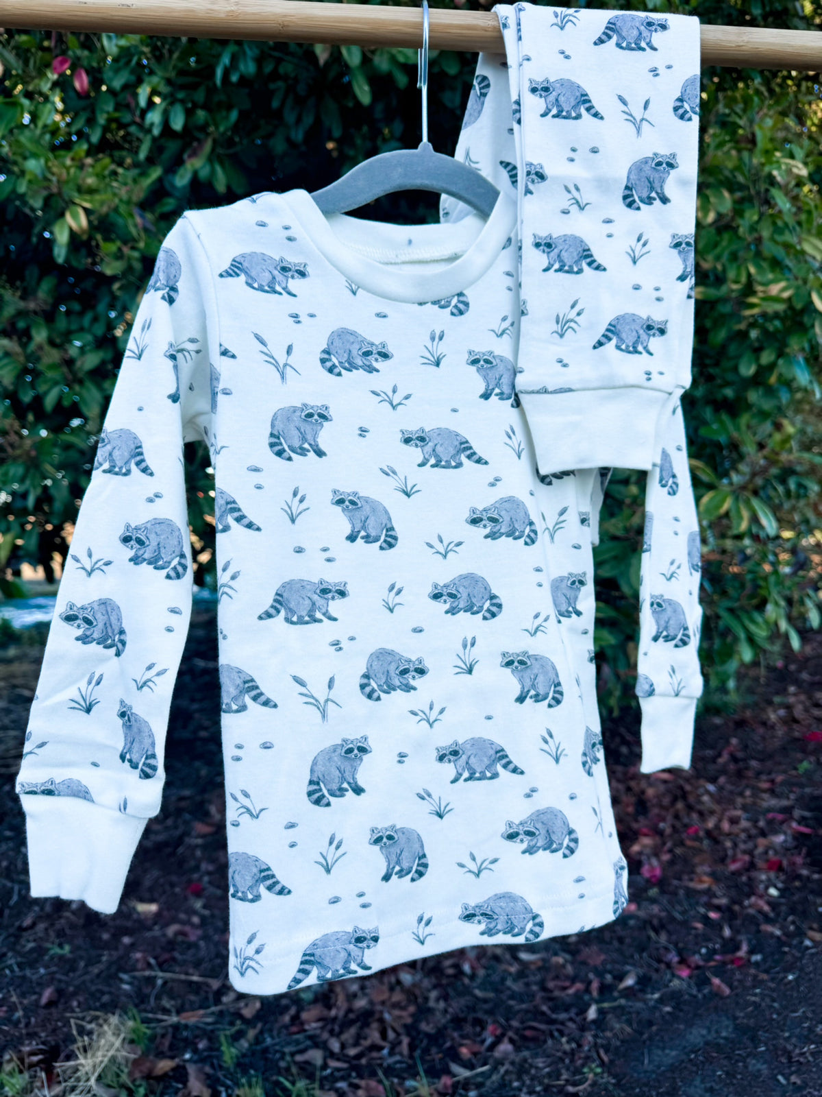 Raccoon Organic Cotton Pajama Set