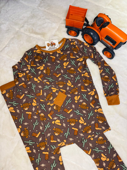 Brown Highlander Pajama Set