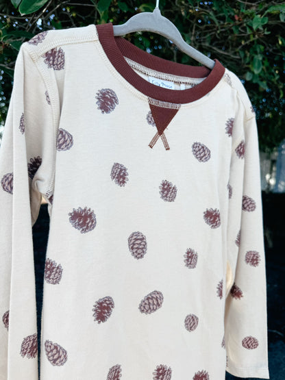 Pinecone Long Sleeve Tee | Boys
