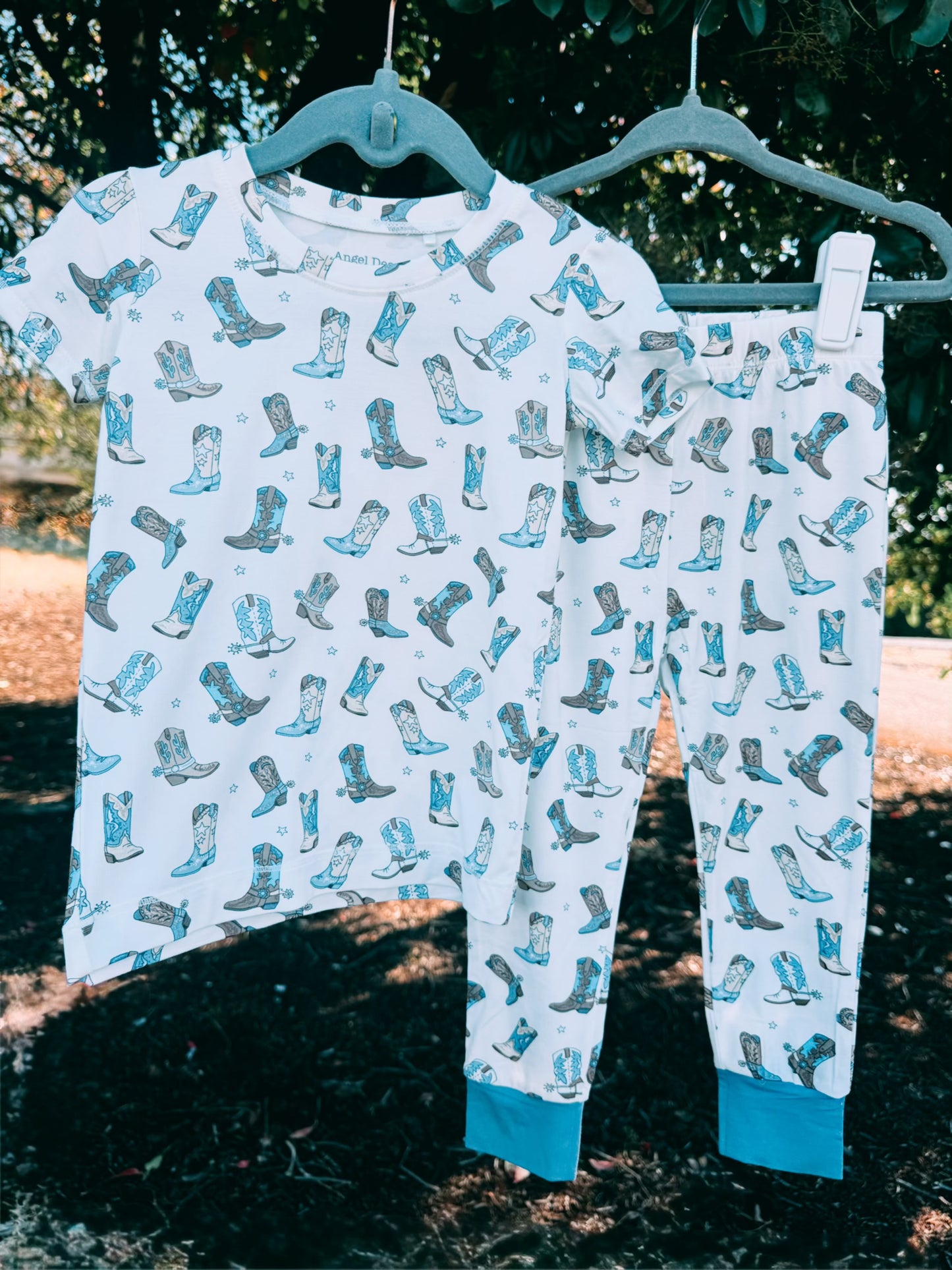 Blue Boot Bamboo Pajama 2pc Set | Boys