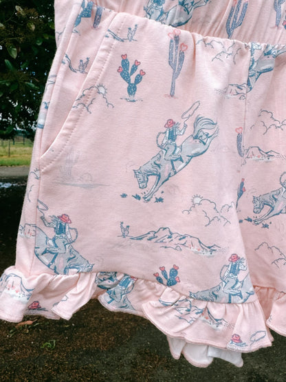 Rodeo Rose Ruffle Shorts | Girls
