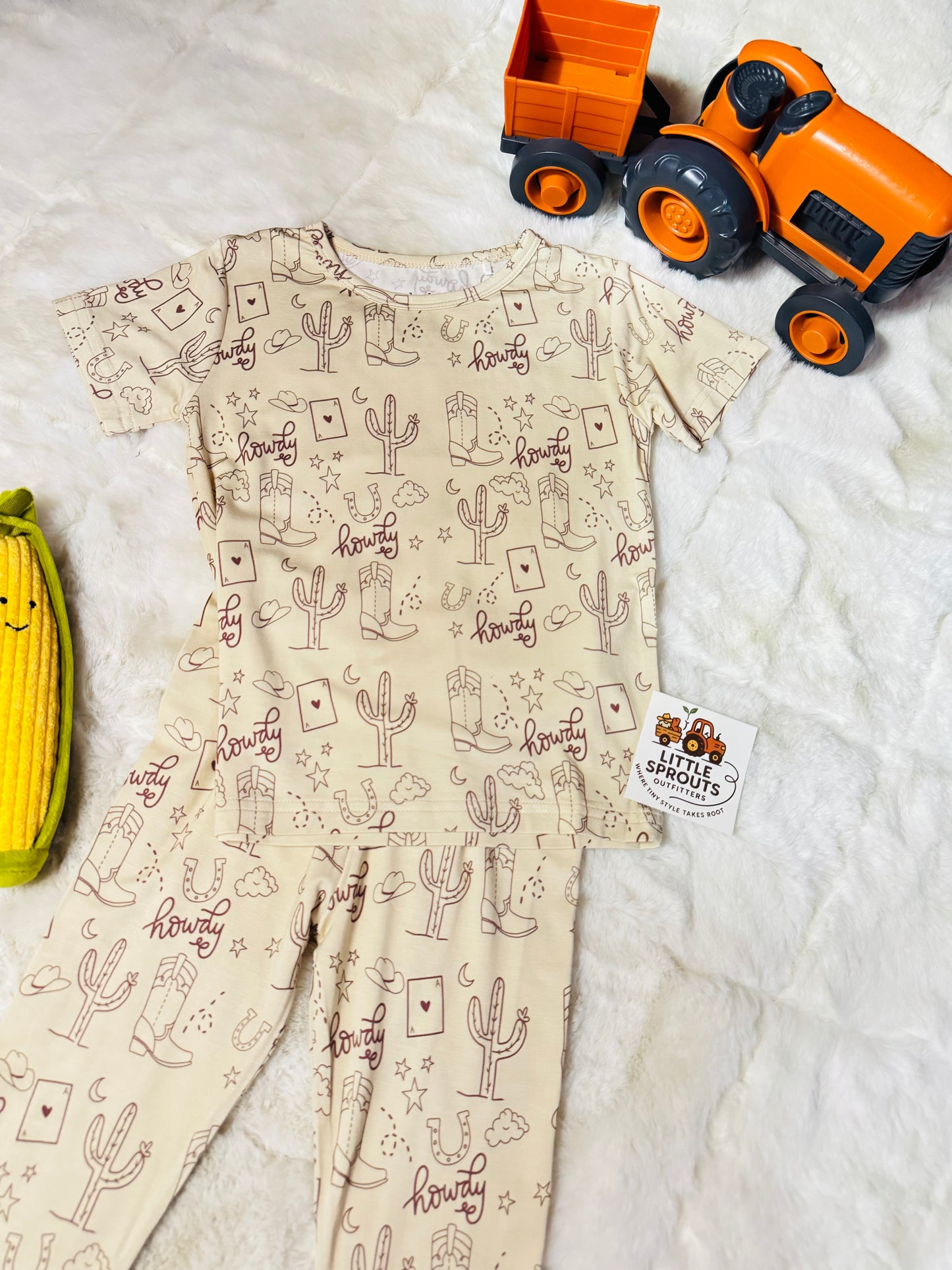 Howdy Oatmeal Pajama Set