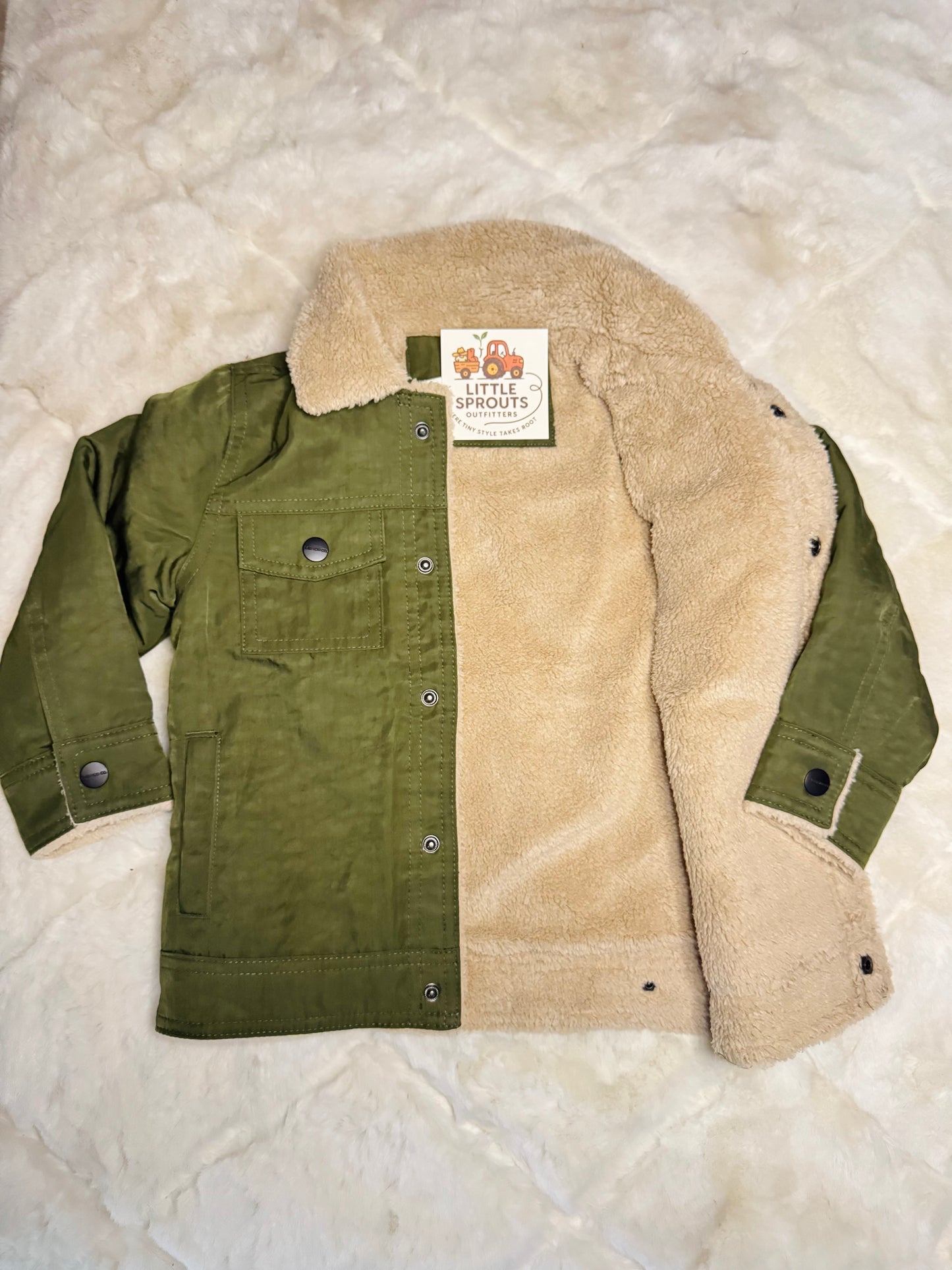 Olive + Sherpa Jacket