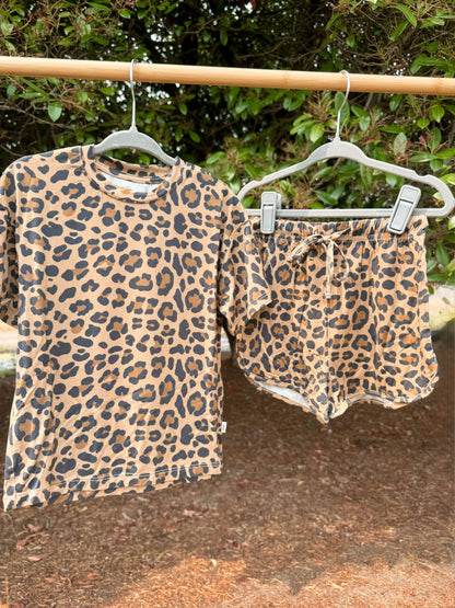 Wild Leopard Bamboo Short Set | Girls