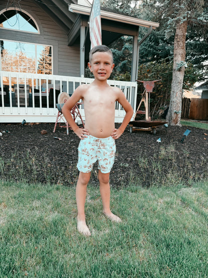 Blue Western Trail Performance Shorts | Boys