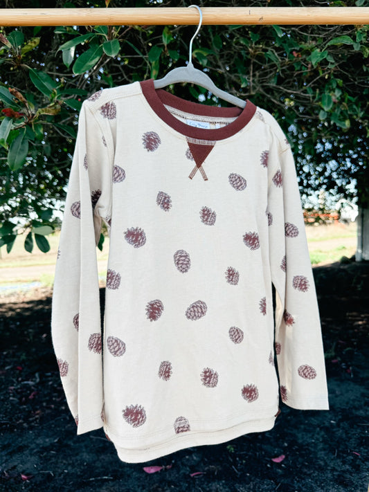 Pinecone Long Sleeve Tee | Boys