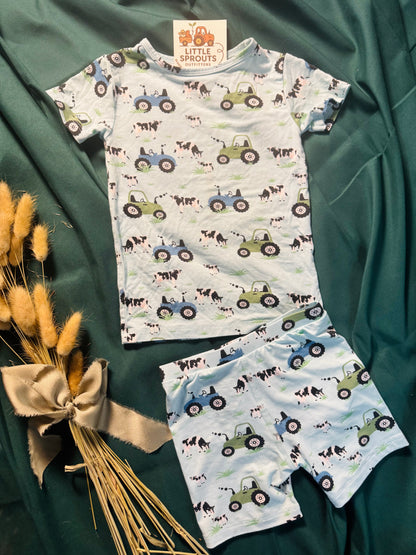Farmer Blue Bamboo 2pc Pajama Set | Boys