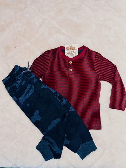Red Stripe Henley