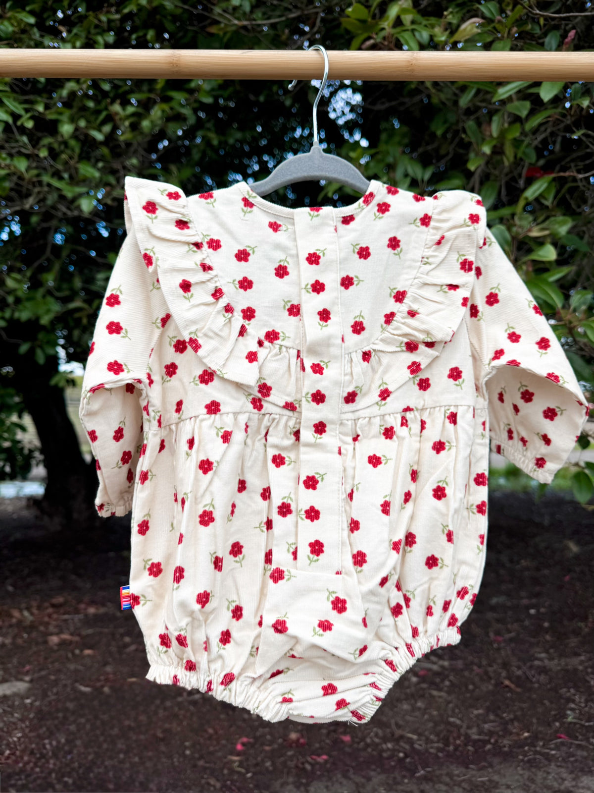 Magnetic Me Floral Corduroy Bubble Romper | Girls