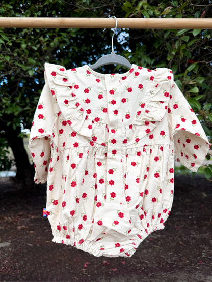 Magnetic Me Floral Corduroy Bubble Romper | Girls