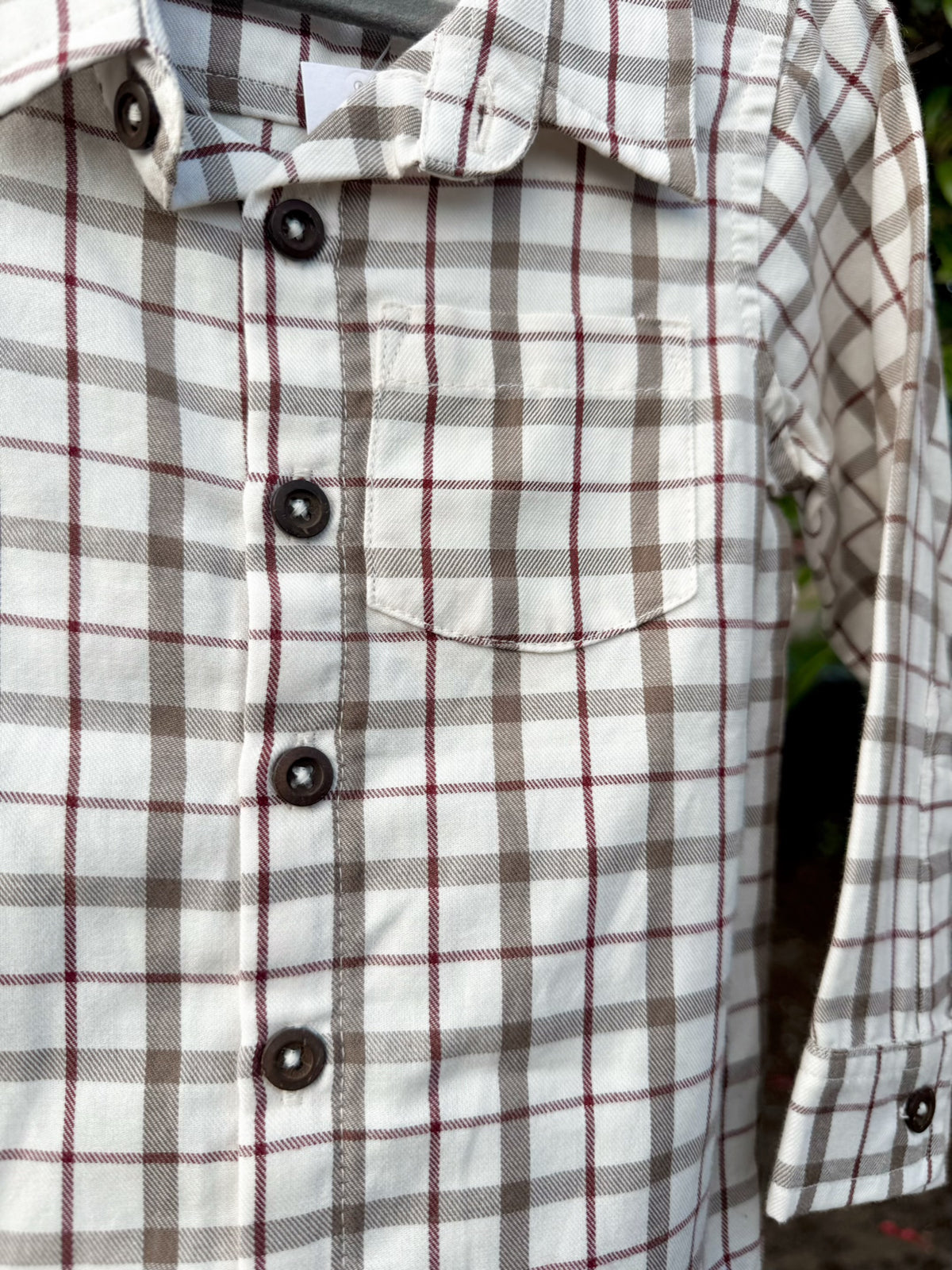 Poplin Plaid Shirt | Boys