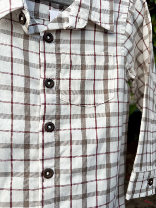 Poplin Plaid Shirt | Boys